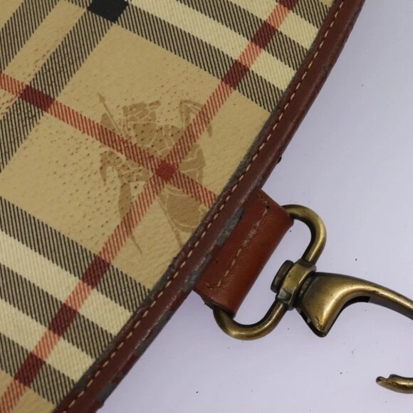 Burberrys Nova Check Boston Bag PVC 2way Beige Auth MX139 - Picture 12 of 15